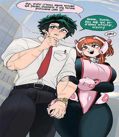 Ochako URARAKA and IZUKU Midoriya